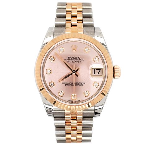 rolex datejust rose gold stainless steel|rolex datejust 31mm everose gold.